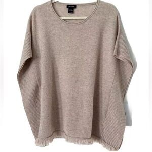 Sara Campbell Wool/Cashmere Poncho Sweater O/S